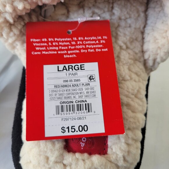 Target Wondershop Red Checkboard Woman’s Adult Slipper (1 Pair - Size Large) - Picture 10 of 11